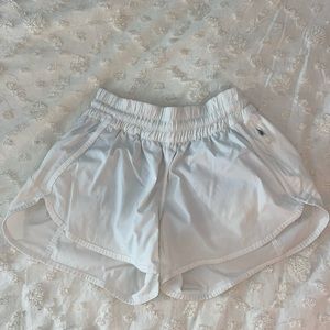 White Lululemon shorts